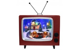 ΧΡ.ΠΑΡΑΣΤΑΣΗ TV WITH TRAIN 22*14*27CM LIGHT/MOTION 3*AA