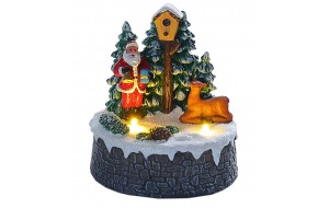 ΧΡ.ΠΑΡΑΣΤΑΣΗ SANTA'S BIRD HOUSE 9*9*10.5CM LIGHT 2*AAA