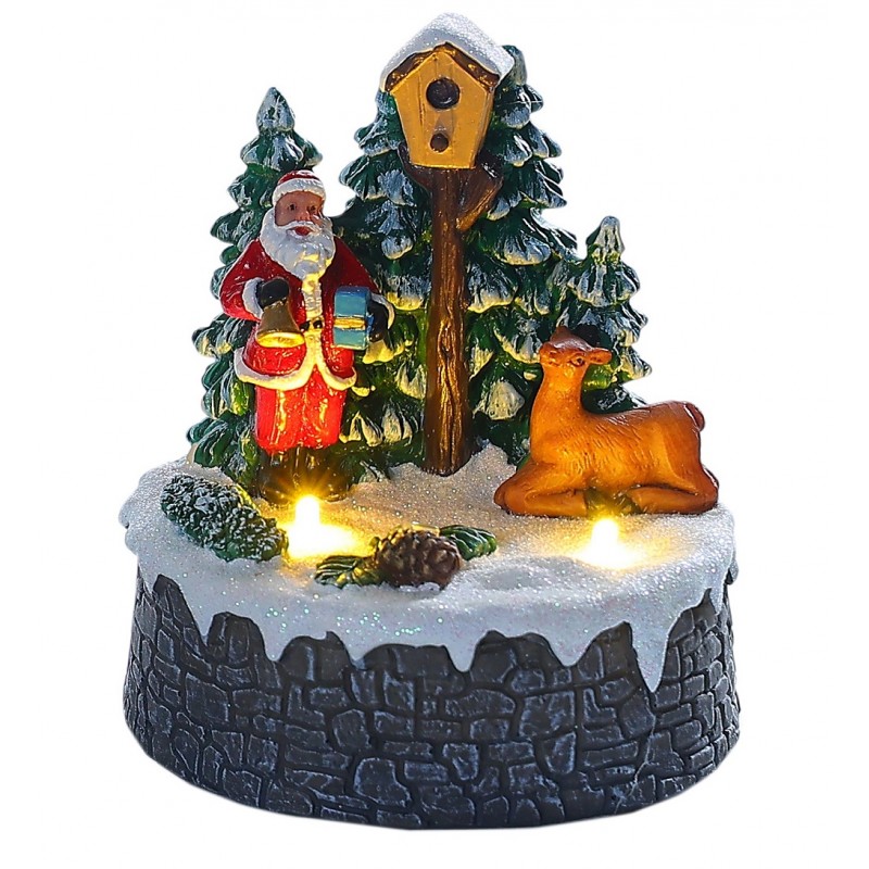 ΧΡ.ΠΑΡΑΣΤΑΣΗ SANTA'S BIRD HOUSE 9*9*10.5CM LIGHT 2*AAA