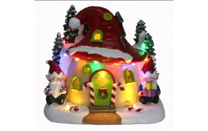 ΧΡ.ΠΑΡΑΣΤΑΣΗ ELF'S HOME 18*14.5*17.5CM LED LIGHT 3*AA