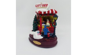 animated gift shop collection 14*13.5*16cm movement/light/music 3*aa/usb