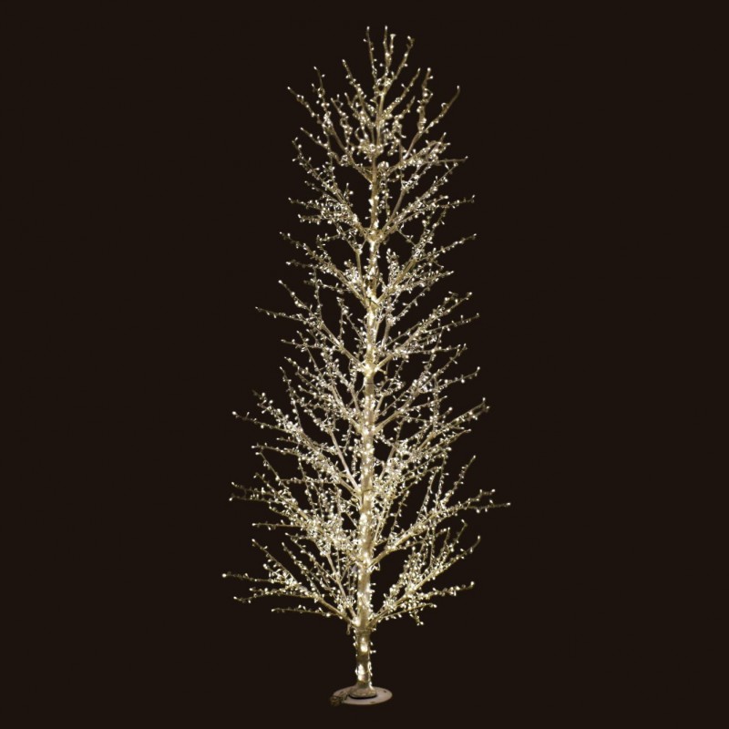 LED CRYSTAL TREE 130*380CM 2080 LED WARM WHITE/TWINKLE CE IP44