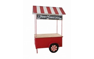 CHRISTMAS KIOSK 134x74x187CM ΚΟΚΚΙΝΟ/ΛΕΥΚΟ/ΦΥΣΙΚΟ
