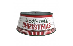 ΒΑΣΗ ΔΕΝΤΡΟΥ ΜΕΤΑΛΛΙΚΗ POLKA DOT CHRISTMAS 56*56*24CM
