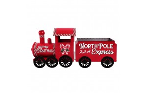 ΜΕΤΑΛΛΙΚΟ ΤΡΕΝΟ NOTH POLE EXPRESS 66*13*26CM RED