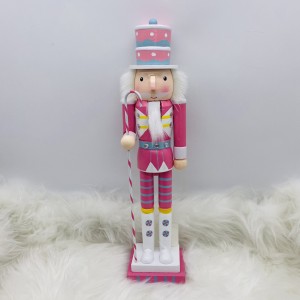 Candy Fantasy ξύλινη χριστουγεννιάτικη φιγούρα καρυοθραύστη σε ροζ απόχρωση 38 εκ Candy Fantasy ξύλινη χριστουγεννιάτικη φιγούρα καρυοθραύστη σε ροζ απόχρωση 38 εκ