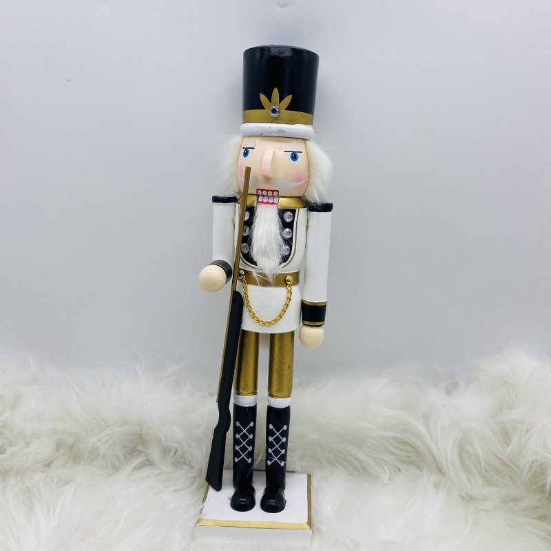 καρυοθραυστης black white 38cm black boots/white base