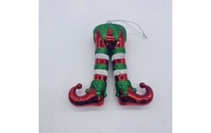 στολιδι αθραυστο elf`s legs 11*3.5*12cm red/green