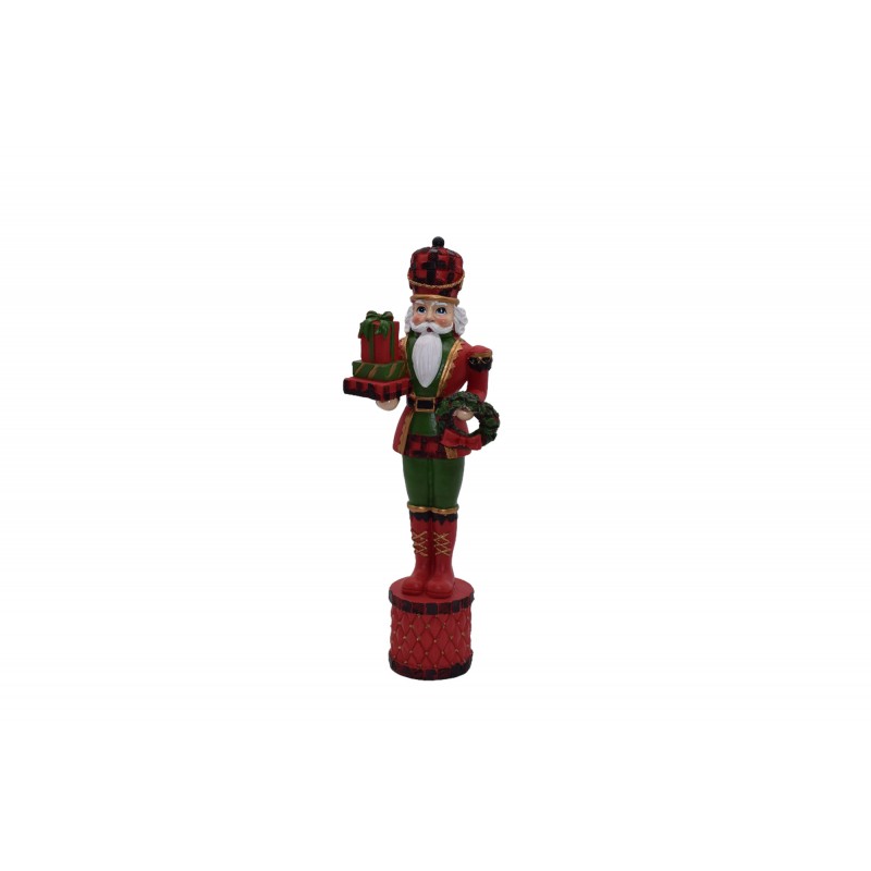 καρυοθραυστης resin 12*9*36.5cm κραταει δωρα red/green