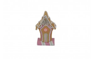 rainbow biscuit house 18*8*25cm sugar pink