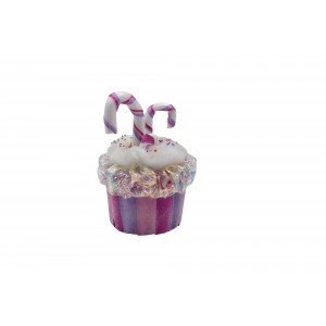 Rainbow Candy Χριστουγεννιάτικο Διακοσμητικό cupcake σε παγωμένη λιλά απόχρωση 16x29 εκ Rainbow Candy Χριστουγεννιάτικο Διακοσμητικό cupcake σε παγωμένη λιλά απόχρωση 16x29 εκ