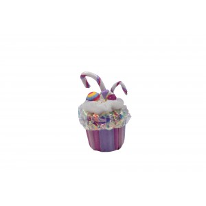 Cupcake Rainbow Candy σε λιλά απόχρωση για Χριστουγεννιάτικη Διακοσμητική σύνθεση 13x26 εκ Cupcake Rainbow Candy σε λιλά απόχρωση για Χριστουγεννιάτικη Διακοσμητική σύνθεση 13x26 εκ