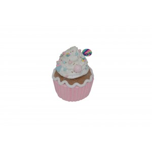 Χριστουγεννιάτικο Διακοσμητικό cupcake Rainbow Candy με ζαχαρένια ροζ απόχρωση 12x15,5 εκ Χριστουγεννιάτικο Διακοσμητικό cupcake Rainbow Candy με ζαχαρένια ροζ απόχρωση 12x15,5 εκ