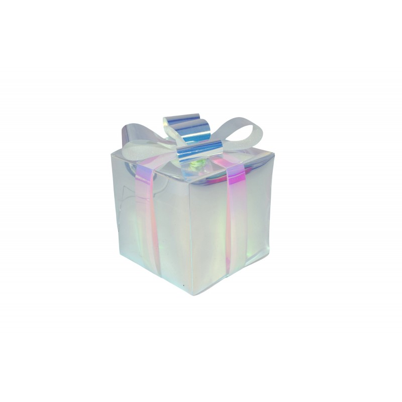 φωτιζομενο δωρο 12*14cm 15 led iri/transparent warm white usb