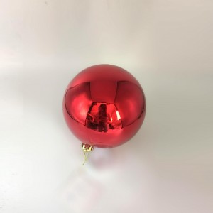 Χριστουγιαννιάτικη μπάλα σε κόκκινο χρώμα γυαλιστερή σετ τριών τεμαχίων 15 εκ Χριστουγιαννιάτικη μπάλα σε κόκκινο χρώμα γυαλιστερή σετ τριών τεμαχίων 15 εκ