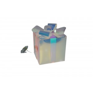 Χριστουγεννιάτικο διακοσμητικό δώρο σε ιριδίζουσα απόχρωση με ενσωματωμένο φωτισμό 16x18 εκ Χριστουγεννιάτικο διακοσμητικό δώρο σε ιριδίζουσα απόχρωση με ενσωματωμένο φωτισμό 16x18 εκ