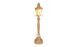 Φωτιζόμενο φανάρι πλέξη 180cm 160led champagne/white warm white IP44