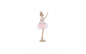διακοσμητικο ballet dancer resin 4.5*8.5*21cm pink