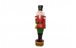 καρυοθραυστης τρομπετα led resin 24x22x82.5cm red/green