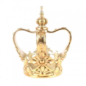 Royal Court στέμμα από πολυρεζίνη για Χριστουγεννιάτικη Διακοσμητική σύνθεση με χρυσή απόχρωση 25x25x27,5 εκ