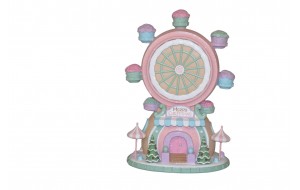 GINGER SKY WHEEL POLYRESIN 22.5*16.5*31CM PASTEL PINK