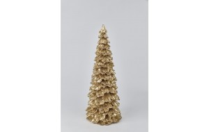 ΧΡ.ΔΕΝΤΡΟ RUFFLES ΕΠΙΤΡΑΠΕΖΙΟ POLYRESIN 18.5x18.5x46.5cm GOLD