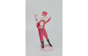 CANDYLAND MOUSE KING ΕΠΙΤΡΑΠΕΖΙΟ POLYRESIN 13.5*10.5*26.5cm PINK