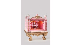 CANDYLAND OPERA POLYRESIN 24*22.3*29cm MUSIC/LIGHT/MOTION PINK