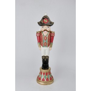 NAPOLEON SOLDIER ΕΠΙΤΡΑΠΕΖΙΟ POLYRESIN 17.4x17.2x62.5cm RED/WHITE