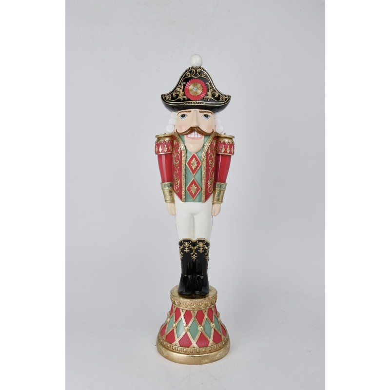 NAPOLEON SOLDIER ΕΠΙΤΡΑΠΕΖΙΟ POLYRESIN 17.4x17.2x62.5cm RED/WHITE