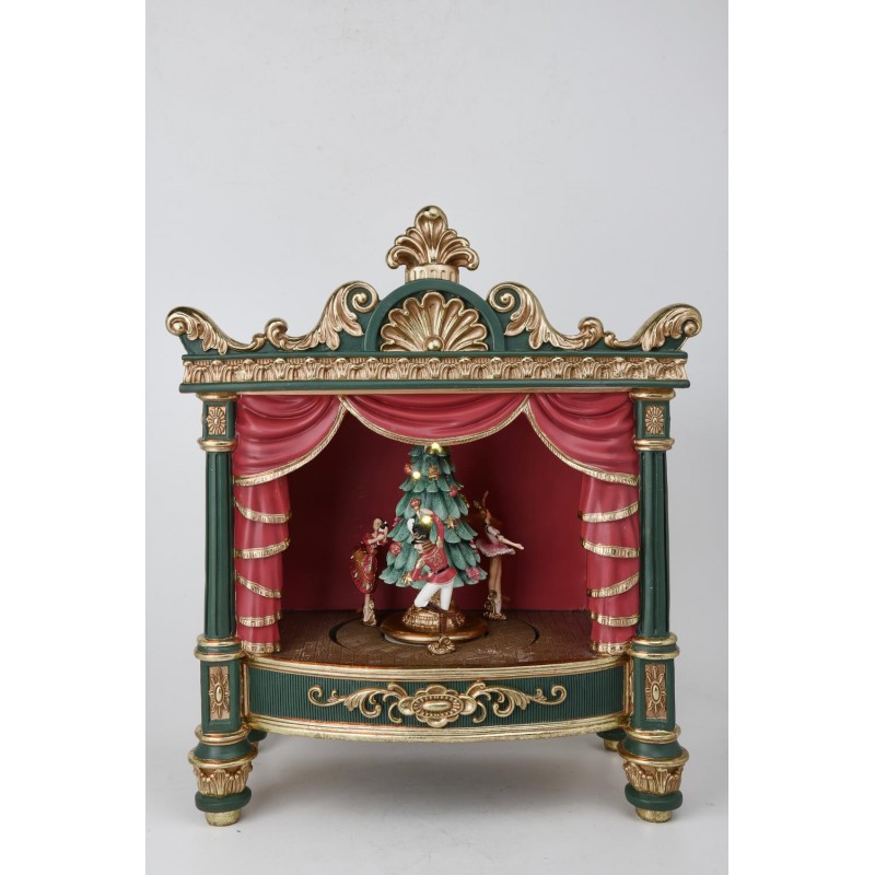 NUTCRACKER OPERA POLYRESIN 46.7x28x56cm MUSIC/LIGHT/MOTION RED/GREEN/GOLD