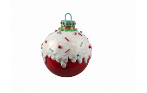 ICING CREAM BALL POLYRESIN 23.5*23.5*29CM PINK/MULTI