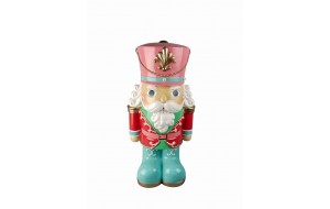 DWARF NUTCKRACKER POLYRESIN 33*25*61.5CM PINK/MULTI