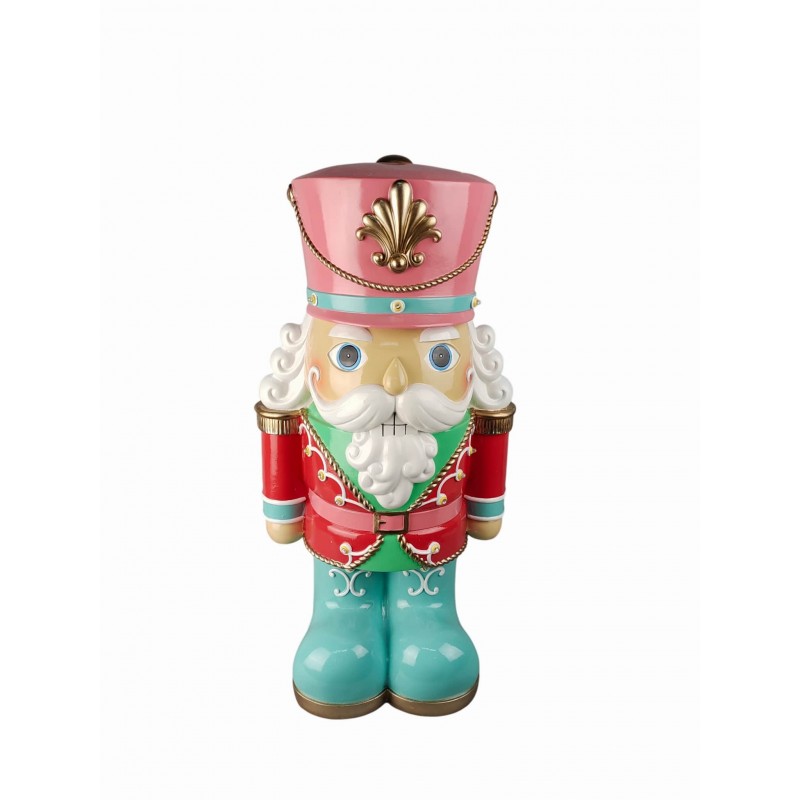 DWARF NUTCKRACKER POLYRESIN 33*25*61.5CM PINK/MULTI
