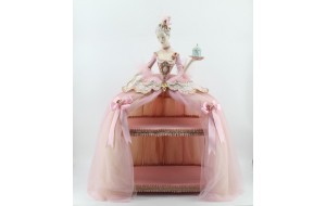 ANTOINETTE METAL DISPAY POLYRESIN 67*32.5*95cm PINK/GOLD