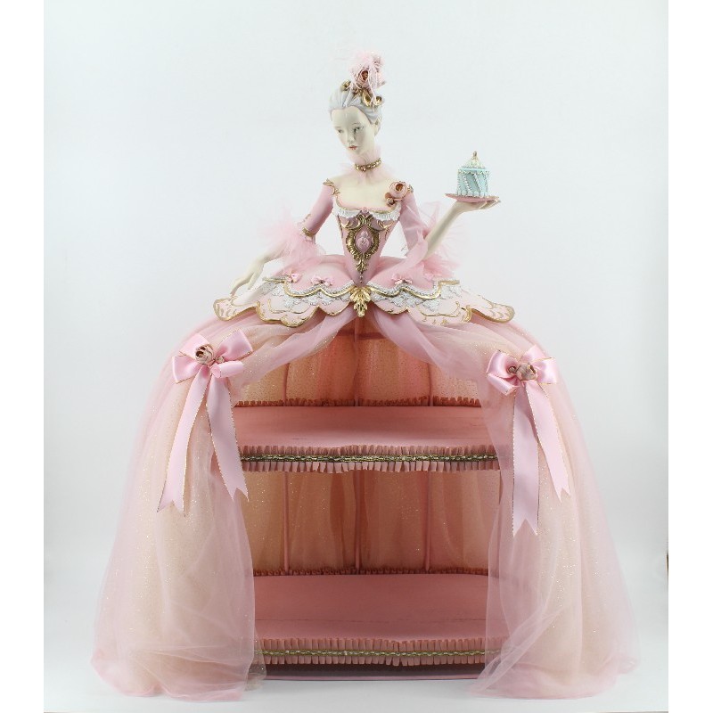 ANTOINETTE METAL DISPAY POLYRESIN 67*32.5*95cm PINK/GOLD