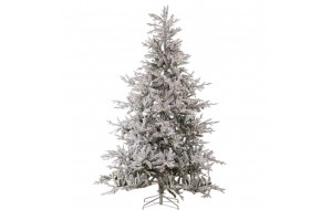 Winter Fairy Pre-Lit Flocked χριστουγεννιάτικο δέντρο με πράσινα χιονισμένα φύλλα mixed PE-PVC και 450 ενσωματωμένα LED με ύψος 210 εκ