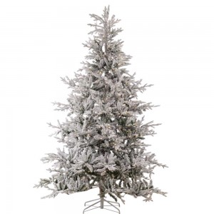Winter Fairy Pre-Lit Flocked χριστουγεννιάτικο δέντρο με πράσινα χιονισμένα φύλλα mixed PE-PVC και 450 ενσωματωμένα LED με ύψος 210 εκ