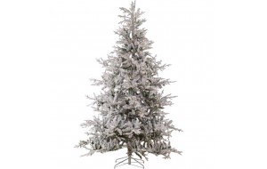 Winter Fairy Pre-Lit Flocked χριστουγεννιάτικο δέντρο με πράσινα χιονισμένα φύλλα mixed PE-PVC και 580 ενσωματωμένα LED με ύψος 240 εκ