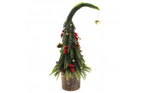 ΧΡ.ΔΕΝΤΡΟ ΕΠΙΤΡΑΠΕΖΙΟ HANGING BELL 40CM BERRIES/PINES PE GREEN