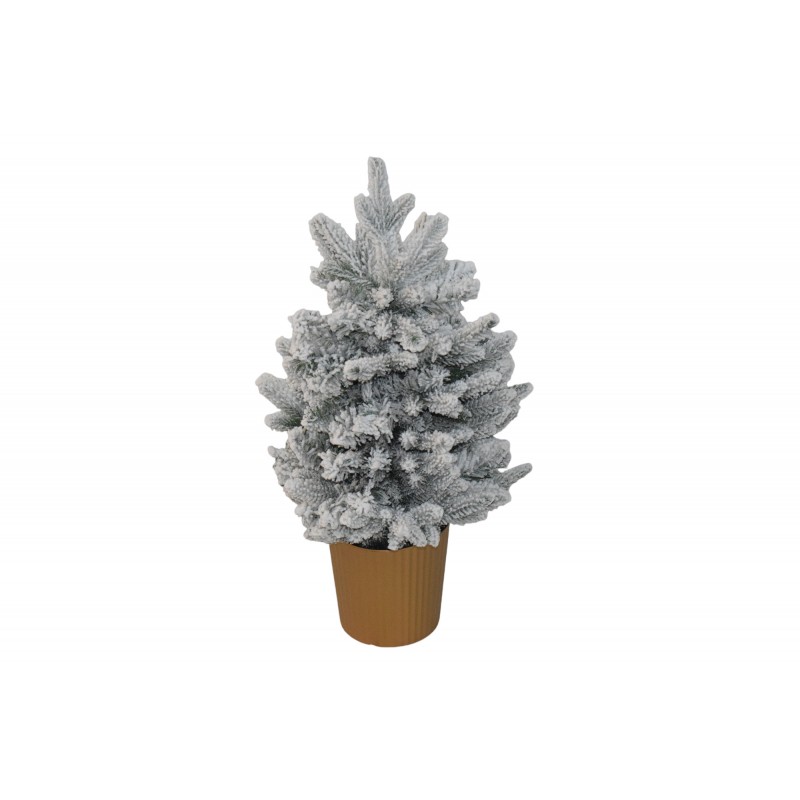Baby Fir με χιονισμένη όψη σε Χριστουγεννιάτικο Διακοσμητικό δεντράκι από PE και PVC 60 εκ CD-T-SP2042-60