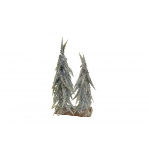 mini tree διπλο σε κορμο 16*6*28cm χιονισμενο