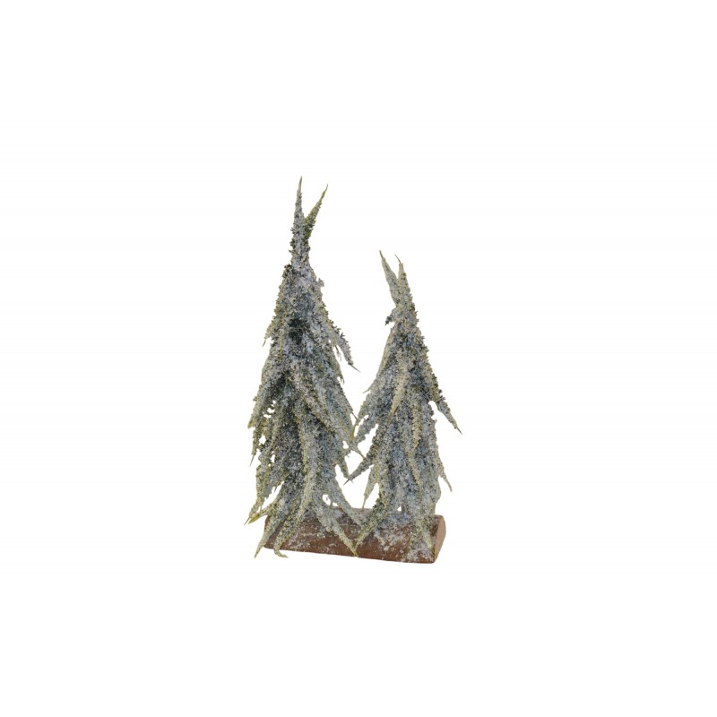 mini tree διπλο σε κορμο 16*6*28cm χιονισμενο