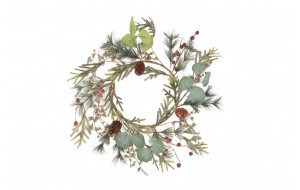 χρ.στεφανι golden glow pe/pvc 41cm green