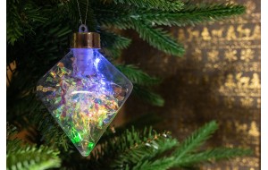 χρ.μπαλα ρομβος διαφανη με led 8 x 10cm