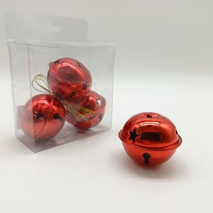 Χριστουγεννιάτικο κουδουνάκι σε κόκκινη απόχρωση σετ οχτώ τεμαχίων 6 εκ