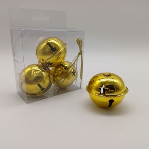 Χριστουγεννιάτικο κουδουνάκι σε χρυσή απόχρωση σετ οχτώ τεμαχίων 6 εκ