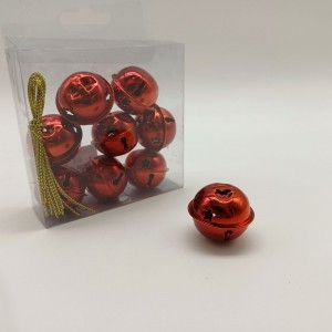 Χριστουγεννιάτικο κουδουνάκι σε κόκκινη απόχρωση σετ δεκαοχτώ τεμαχίων 3 εκ