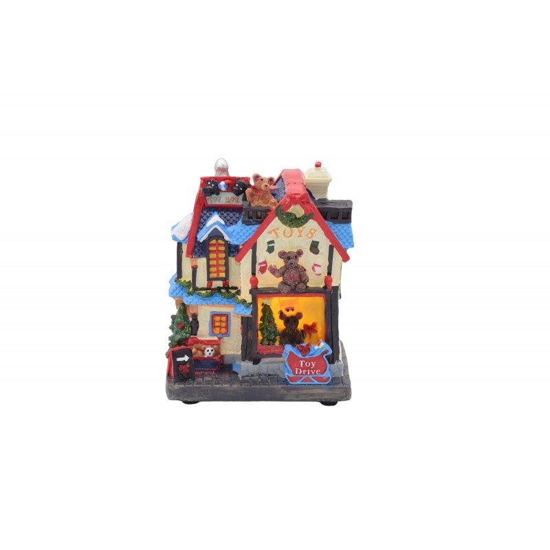 χρ.παρασταση mini christmas 11*7*12cm κινηση/φωτακια/μουσικη