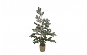 χρ.δεντρακι 60cm σε κασπω ελατο dark green χιονισμενο